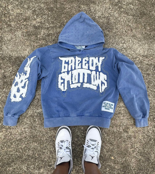 Vintage Wash Rhinestone Hoodie